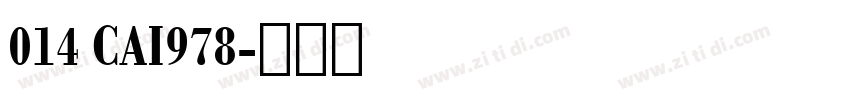 014 CAI978字体转换